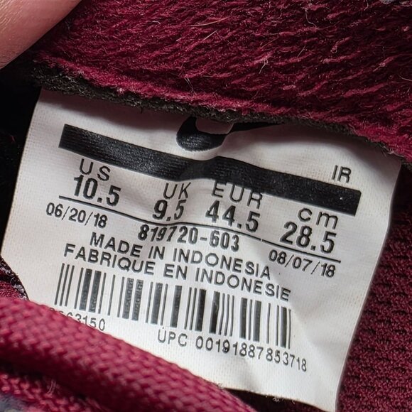 Nike Cortez Basic Nylon Team Red Mens Size 10.5 Sneaker Shoes Casual Walking - Picture 6 of 14